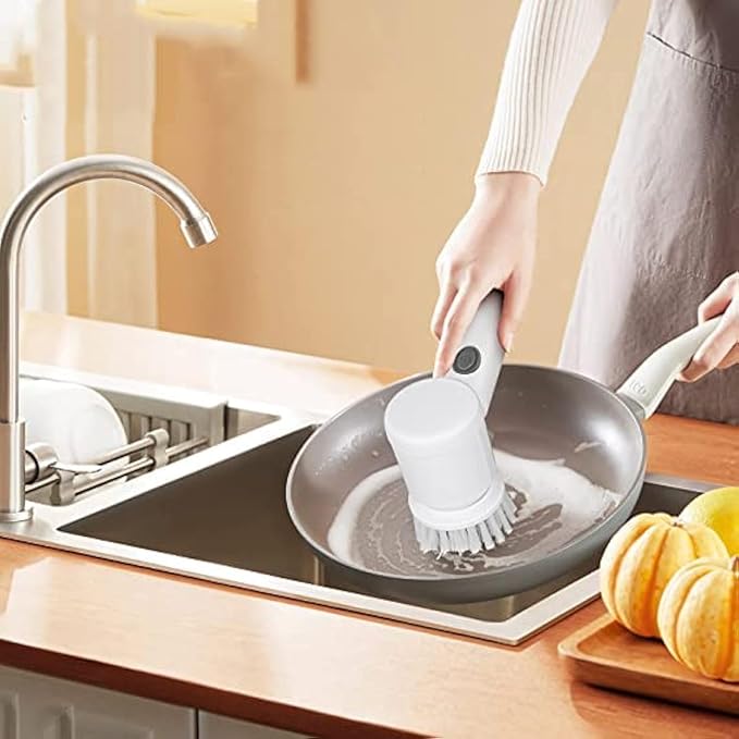 Electric Cleaning Brush, Electric Rotary Cleaning Brush with 3 Brush Heads Insulator Polisher Bathroom Shower Tub Kitchen Stove Floor Car